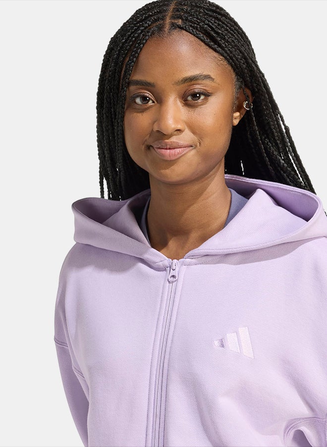 Adidas ALL SZN French Terry Loose Full-Zip Hoodie - Image 4
