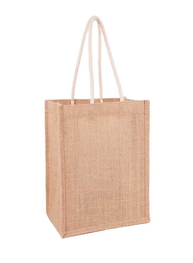 TAVASYA Medium (25 x 30 cm) Reusable Plain Jute Gift Bags with Zip Closure - Pack of 30 | Eco-Friendly Jute Bags for Hampers, Return Gifts, Pooja, Weddings, Festivals & Functions - Image 2