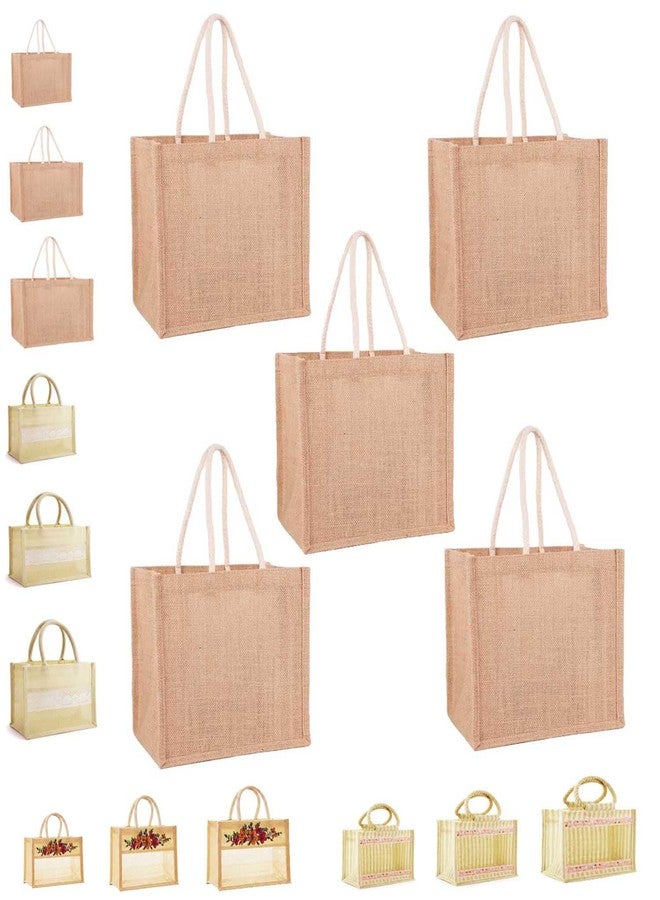 TAVASYA Medium (25 x 30 cm) Reusable Plain Jute Gift Bags with Zip Closure - Pack of 30 | Eco-Friendly Jute Bags for Hampers, Return Gifts, Pooja, Weddings, Festivals & Functions - Image 1