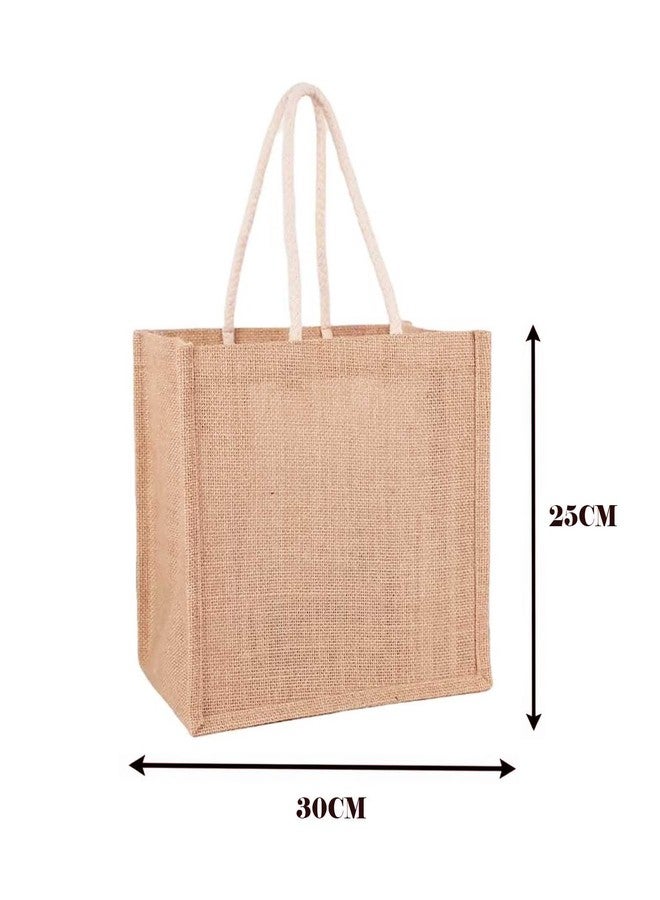 TAVASYA Medium (25 x 30 cm) Reusable Plain Jute Gift Bags with Zip Closure - Pack of 30 | Eco-Friendly Jute Bags for Hampers, Return Gifts, Pooja, Weddings, Festivals & Functions - Image 5