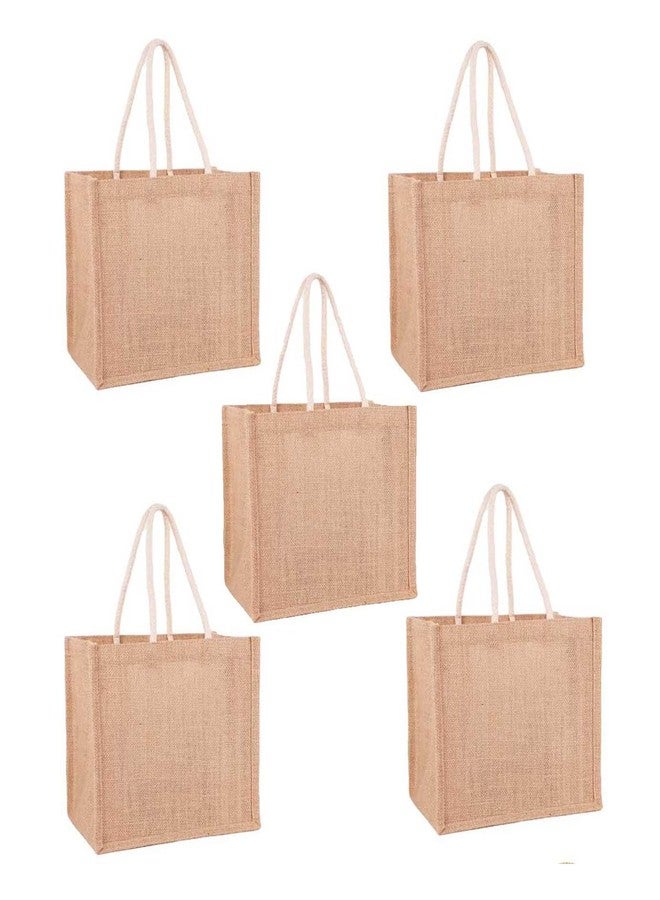 TAVASYA Medium (25 x 30 cm) Reusable Plain Jute Gift Bags with Zip Closure - Pack of 30 | Eco-Friendly Jute Bags for Hampers, Return Gifts, Pooja, Weddings, Festivals & Functions - Image 4