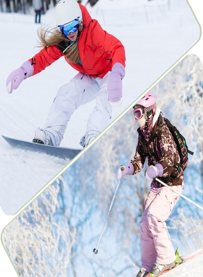 EXski Women Ski Mittens Waterproof Warm Touchscreen Snow Mitts for Extreme Cold Weather Snowboarding Skiing - Image 5