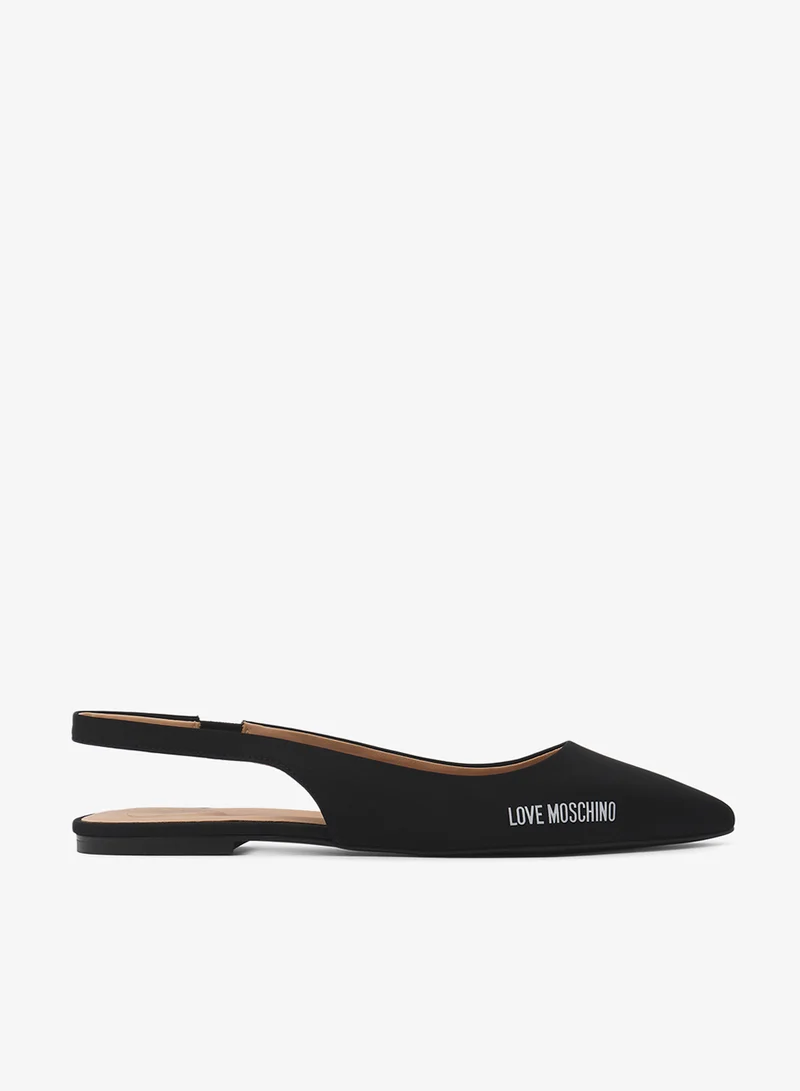 Love Moschino Close Toe Sling Back Ballerinas