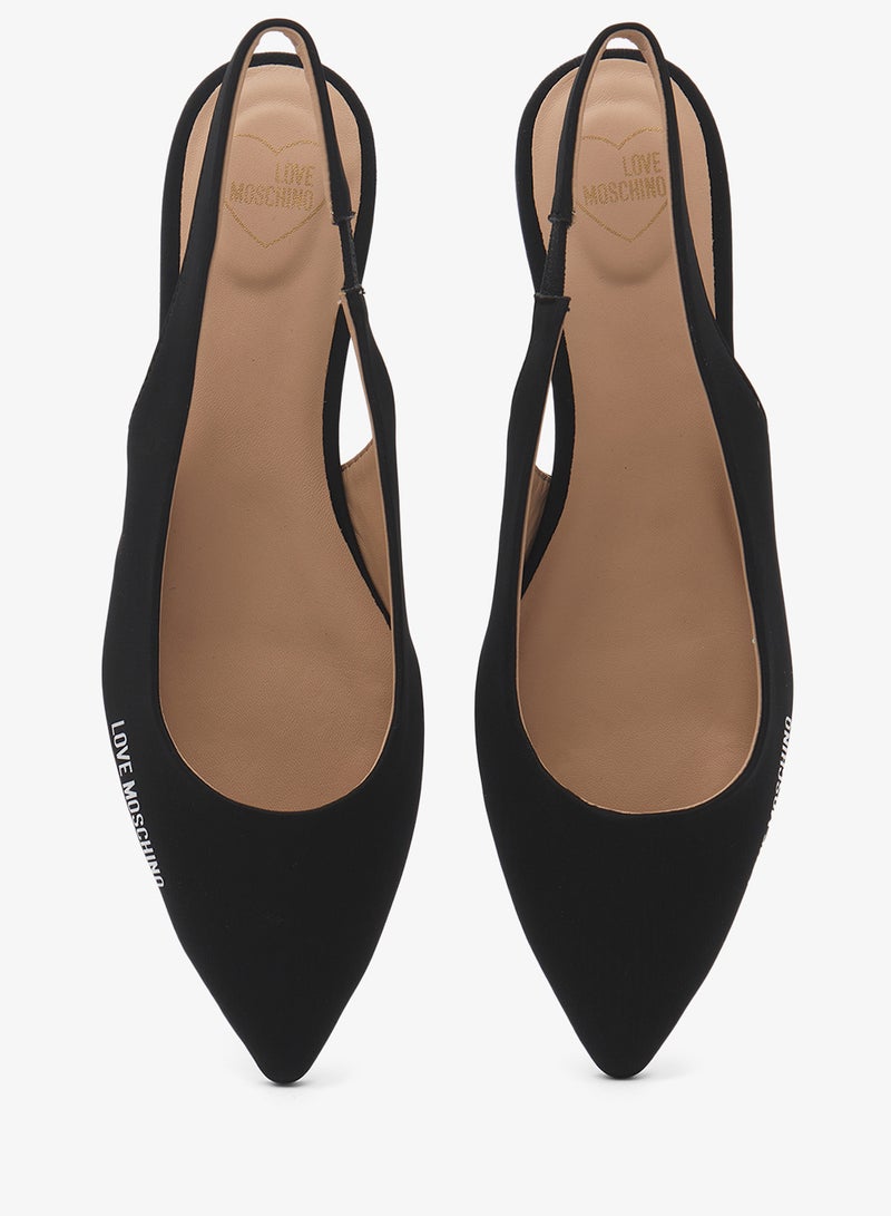 Love Moschino Close Toe Sling Back Ballerinas - Image 4