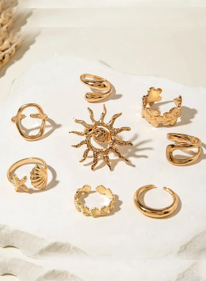Take Two Pack of 8 - Gold Tone Rings