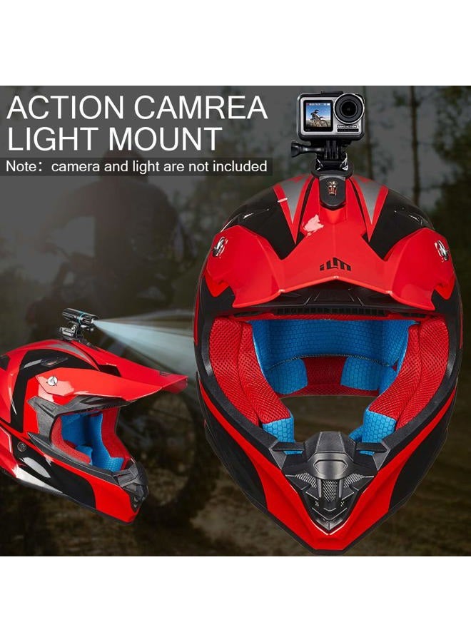 ILM Adult Dirt Bike Helmets ATV Motocross Dirtbike Helmet with Super Soft Liner Camera Mount for Men Women Motorcycle Dual Sport DOT Model-216 (Red Black, M) - Image 4
