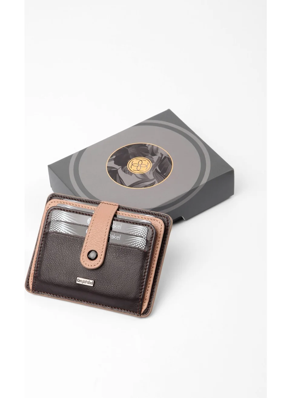 Cengiz Pakel Leather Brown-Soil Card Holder 2453T