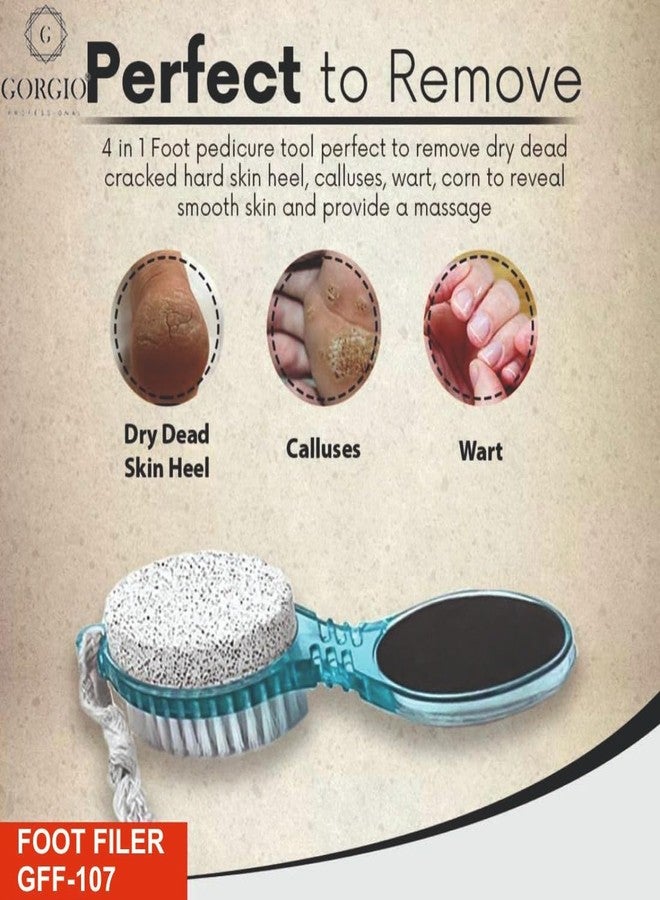 Gorgio Professional 4-Step Pedicure Paddle | Foot Filer for Dead Skin, Cracked Heels, & Callus Removal | At-Home Spa Tool | Colour/Shape May Vary - Image 5