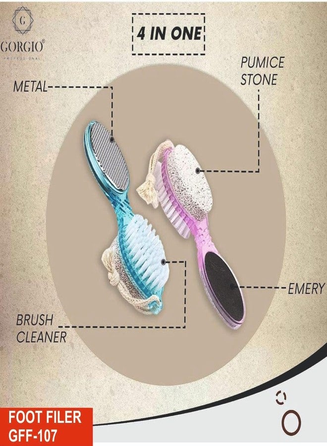 Gorgio Professional 4-Step Pedicure Paddle | Foot Filer for Dead Skin, Cracked Heels, & Callus Removal | At-Home Spa Tool | Colour/Shape May Vary - Image 4