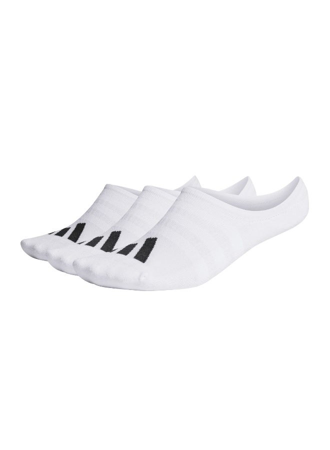 Adidas 3 Pk No Show White Golf Socks For Men 6.5-8 