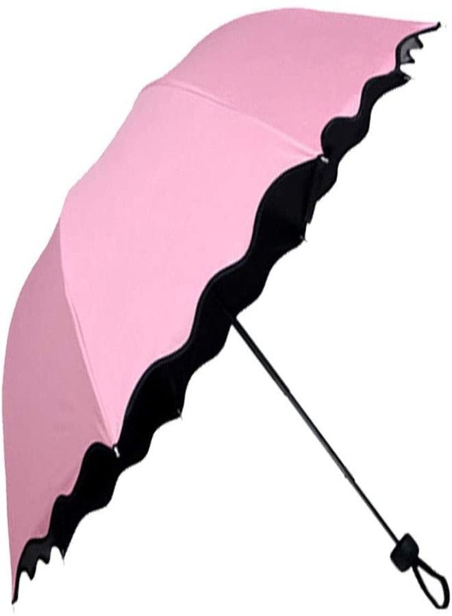 REXERA Umbrella for Men, Magic Umberallas for Rain Big Size Men, Windproof Umberalla Large for Man,Women,Kids,Girls,Boys - 3 Fold with Hand Open and Close 43 inch:- Baby Pink - Image 1