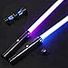 Oomyeh 2Pack FX Dueling Lightsaber Battle Sounds Metal Hilt Update 20 Colors Changeable 4 Modes 2 in 1 Light Sabers Perfect Christmas Halloween Present for Kids - Image 3