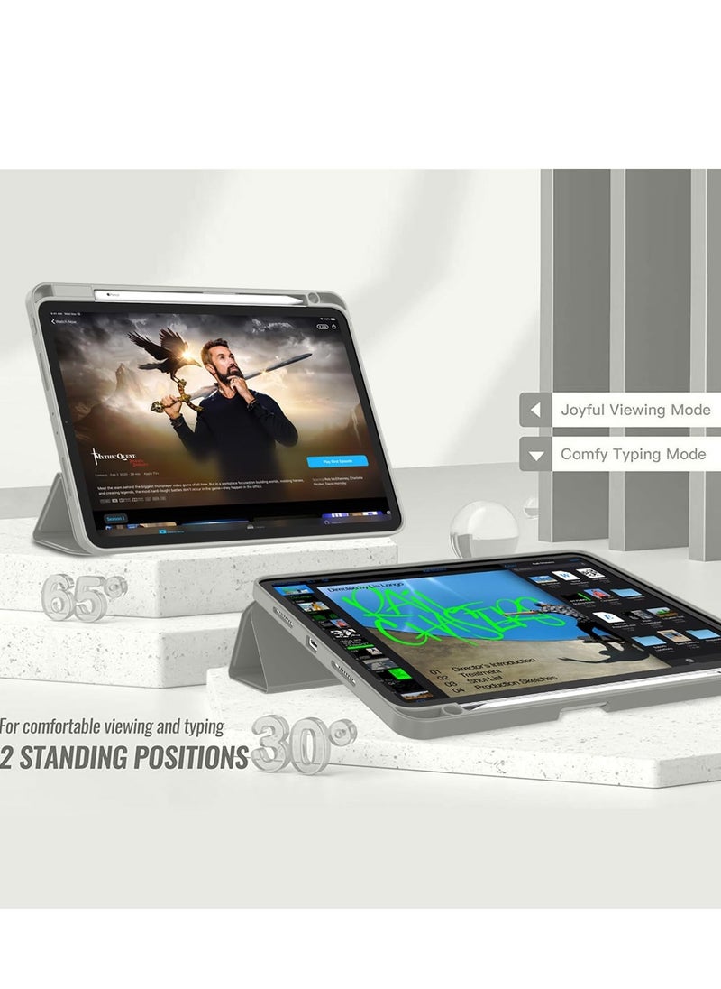 IAF iPad Pro 12.9 Inch Case (2022/2021/2020, 6th/5th/4th Gen) â€“ Smart Case with Pencil Holder, Touch ID & Auto Wake/Sleep, Auto 2nd Gen Pencil Charging â€“ Smoky Gray - Image 3