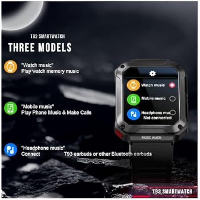 rayihni Smart Watch With Earbuds,Watch Buds Smartwatch,3 In 1 Smart Watch Buit-In 4Gb Memory,1.96" Smartwatches (Call Receive/Dial), Waterproof, Recording, Sleep Monitor, Fitness Tracker For Ios Android - Image 3