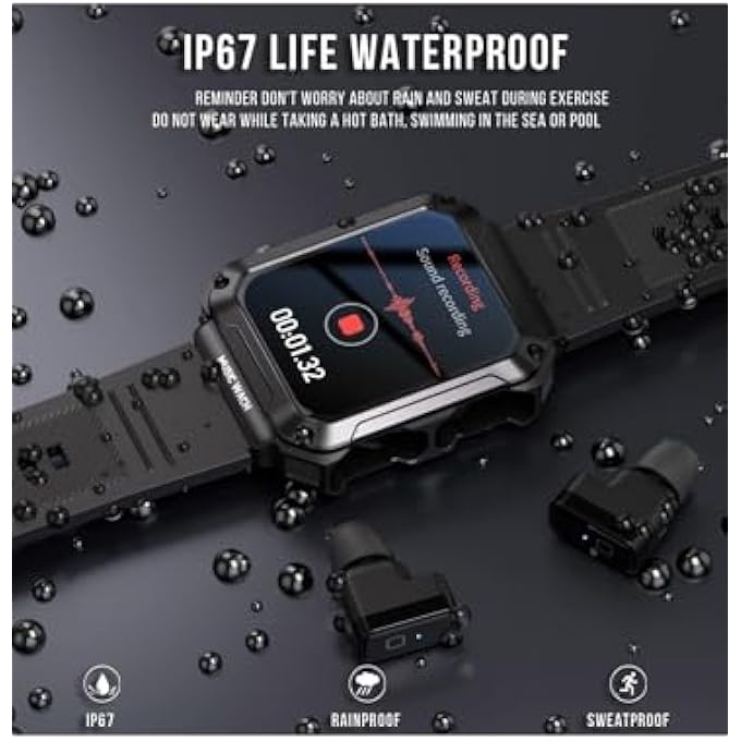 rayihni Smart Watch With Earbuds,Watch Buds Smartwatch,3 In 1 Smart Watch Buit-In 4Gb Memory,1.96" Smartwatches (Call Receive/Dial), Waterproof, Recording, Sleep Monitor, Fitness Tracker For Ios Android - Image 5