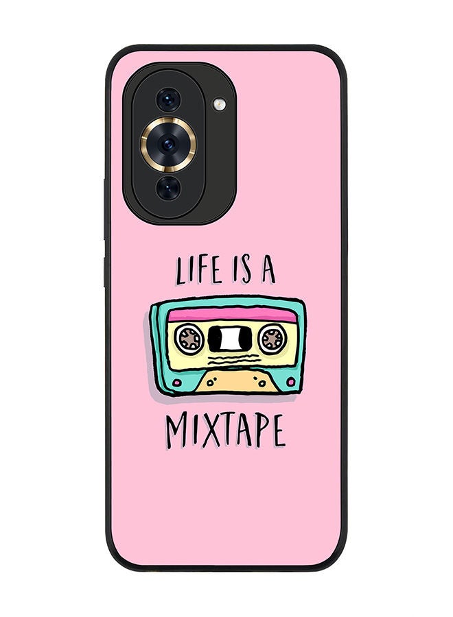 Stylizedd Rugged Black edge case for Huawei nova 10 4G Slim fit Soft Case Flexible Rubber Edges Anti Drop TPU Gel Thin Cover -  Life is a mixtape - Image 1