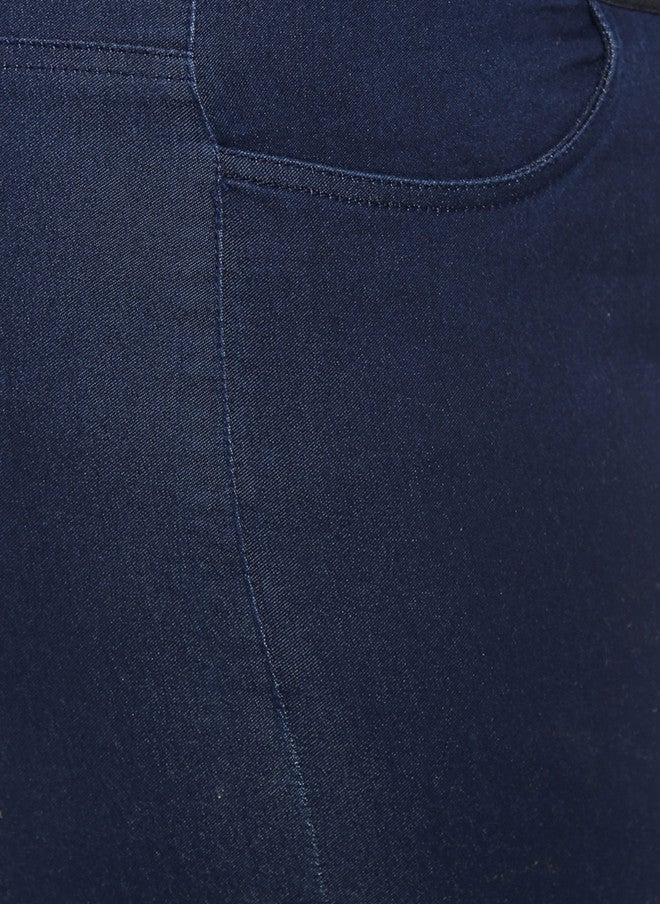 Plus Size Blue Slim Jeggings for Women
