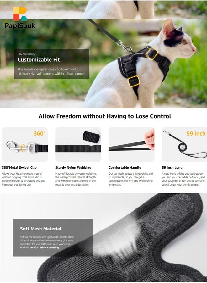 PapiSouk Adjustable Breathable Chest Harness Pet Leash - Image 2