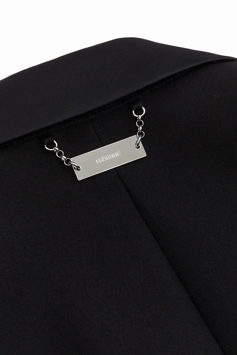H&M Satin-detail tuxedo jumpsuit