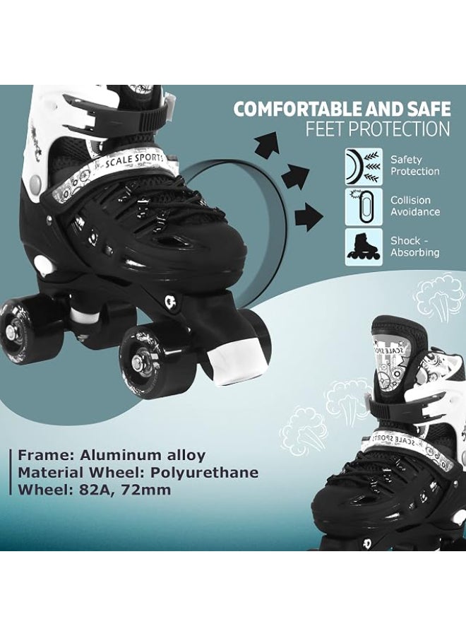 DEXO Inline & Roller Skates Shoes for Kids Youth and Adults, Adjustable inline Skates Shoes for Beginners Complete Set With Helmet and Protection, Large - Image 2