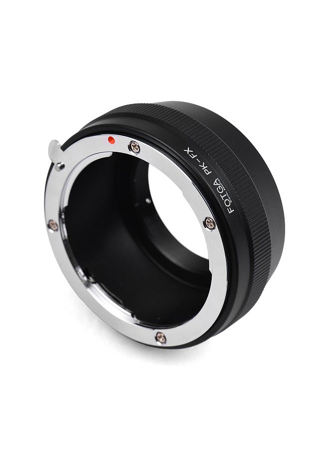 Fotga - Manual Lens Mount Adapter Ring Aluminum Alloy for Pentax K-Mount Lens to Fuji X-Pro1/X-Pro2/X-Pro3/X-E2/X-E3/X-A10/X-T1/X-T2/X-T3/X-T4/X-T10/X-T20/X-T30/X-T30II/X-T100/X-H1 X-Mount Mirrorless Camera - Image 1