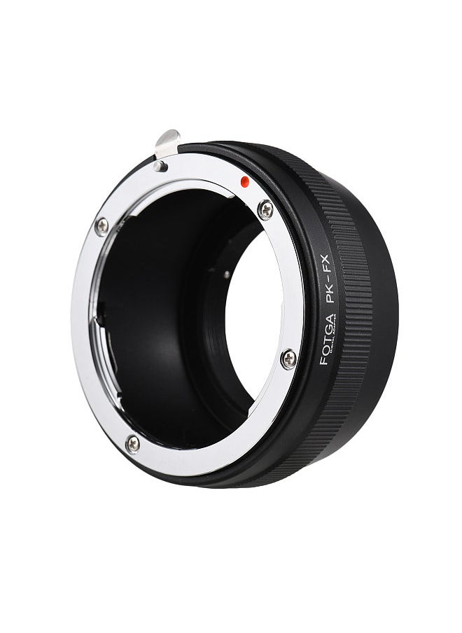 Fotga - Manual Lens Mount Adapter Ring Aluminum Alloy for Pentax K-Mount Lens to Fuji X-Pro1/X-Pro2/X-Pro3/X-E2/X-E3/X-A10/X-T1/X-T2/X-T3/X-T4/X-T10/X-T20/X-T30/X-T30II/X-T100/X-H1 X-Mount Mirrorless Camera - Image 1