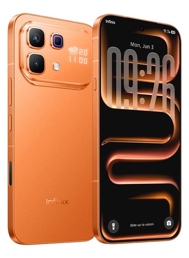 Infinix Note 60 Pro Dual SIM Solar Orange 8GB RAM 256GB 5G With Free Neck Hangin Earphone + 180 day Day Screen replacement warranty - Middle East Version - Image 2