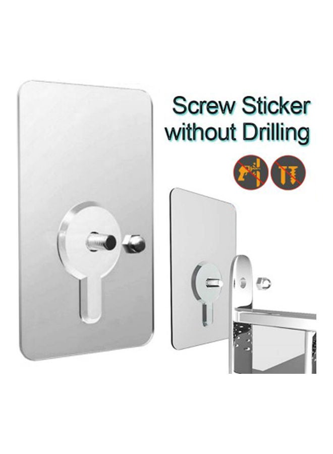 No Punch Strong Adhesive Wall Hook White 14mm - Image 2