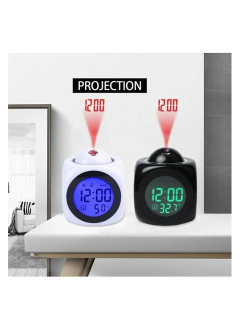 LED Projection Digital Display Alarm Clock  One Size