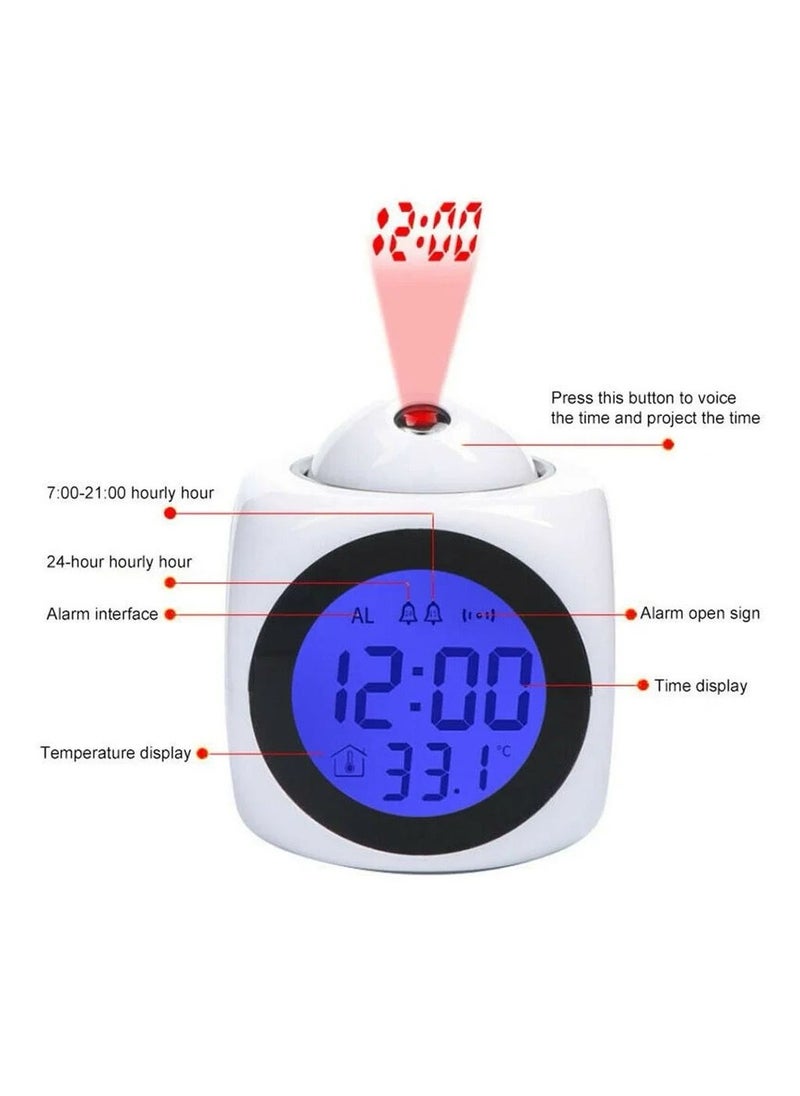 CME LED Projection Digital Display Alarm Clock  One Size  - Image 2