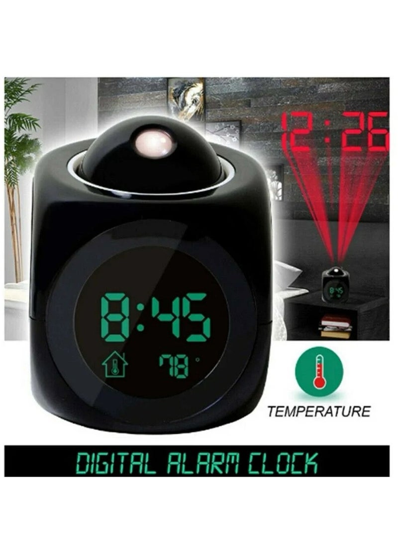LED Projection Digital Display Alarm Clock  One Size
