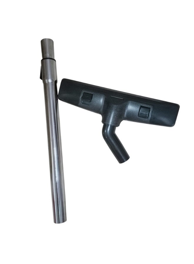 Imported vacuum cleaner set consisting of two pieces: a stainless steel hose and a brush. Compatible with some Hitachi, National, Panasonic, and Neotech vacuum cleaners. - Image 1