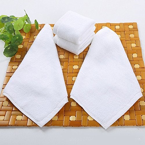 LINENWALAS Set of 12 Face Towel Curtains 550 GSM Soft Touch Face Towels Ultra Soft Quick Dry Towel White - Image 3