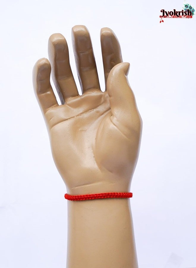 Jyokrish Combo Handmade Adjustable Simple Black & Red thread Bracelet for Unisex |Men |Boys |Girls |Women | Free Size |Nazariya |Pack of 2 |Lucky proctection | Hand band - Image 4