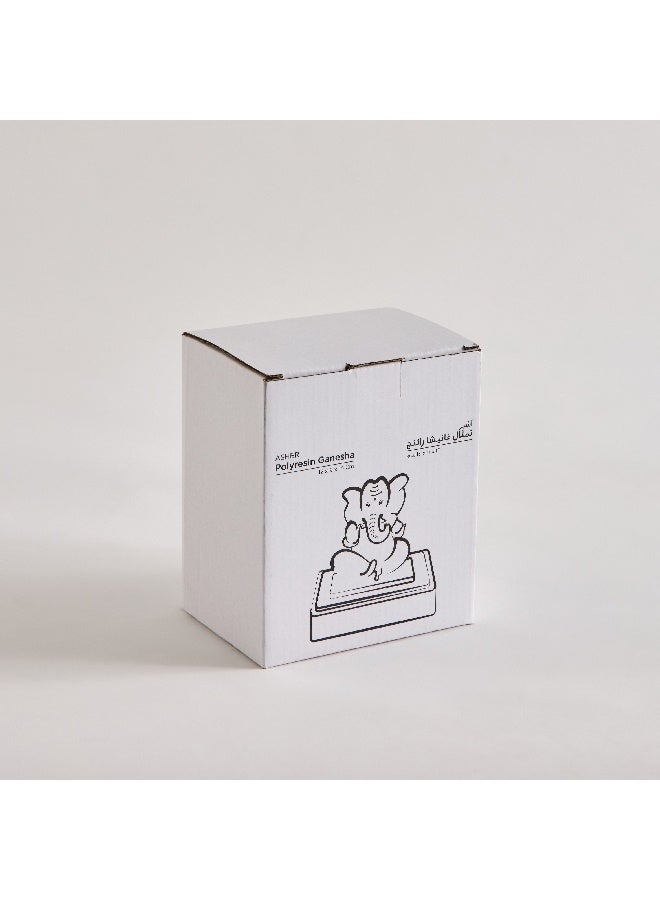 Home Box Asher Polyresin Amber LED Light on Wooden Base 12 x 9 x 14 cm - Image 2