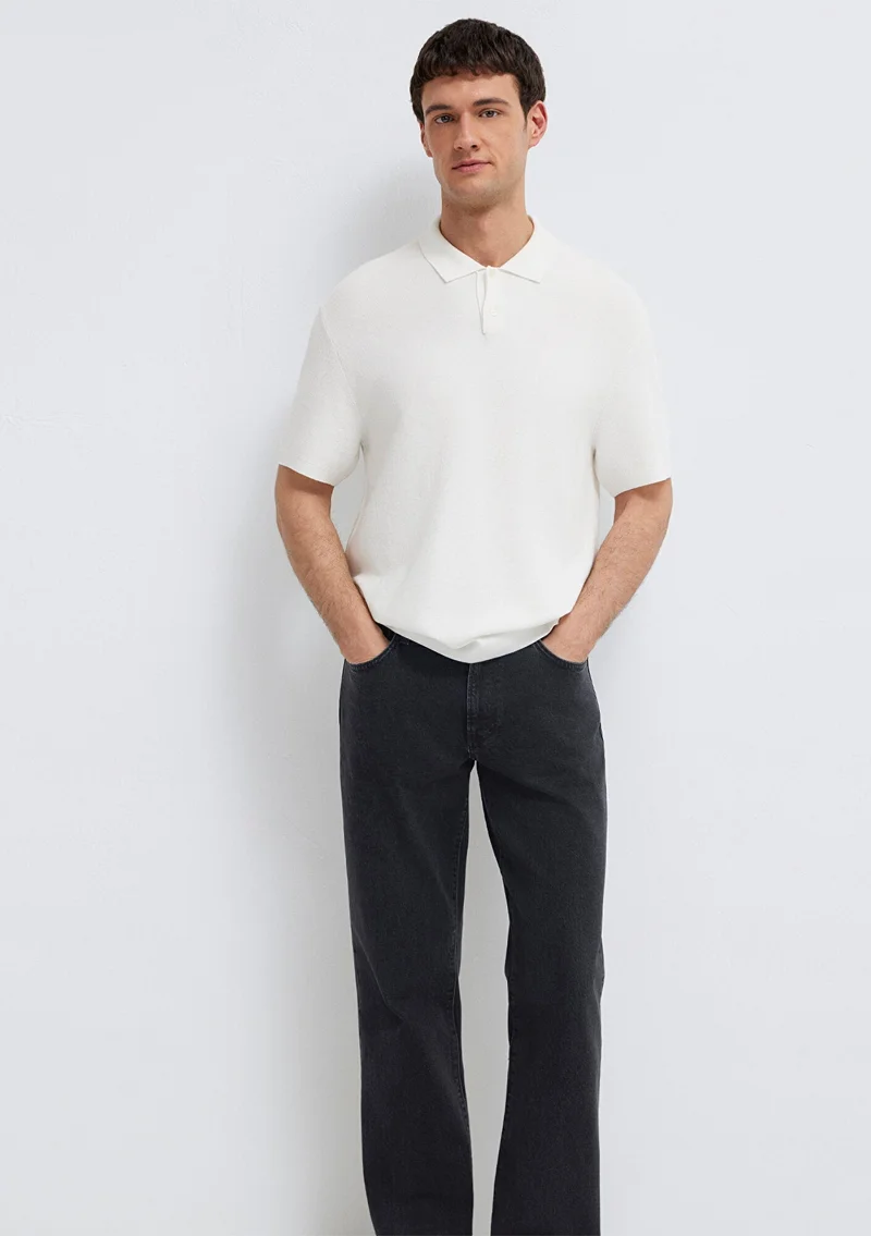 Mavi Ecru Knit Polo