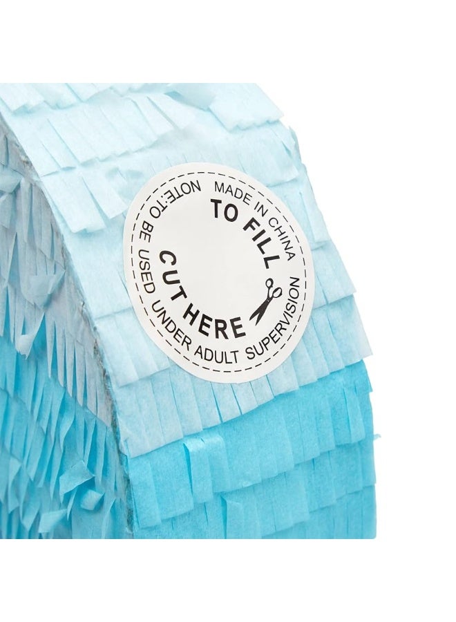 BLUE PANDA Number 6 Pinata - Pull String Pinata for Boys 6th Birthday Party Decorations, Ombre Blue (16.5 x 11.3 x 3 In) - Image 5