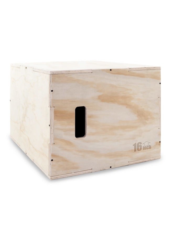 ProSourceFit 3-in-1 Wood Plyometric Jump Box for Cross Conditioning, Agility, Vertical Jump Training & Plyo Workouts, Biege, 24L x 20W x 16H - Image 3
