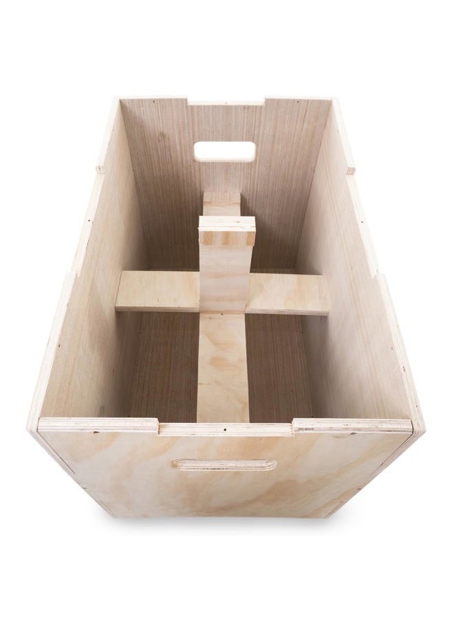 ProSourceFit 3-in-1 Wood Plyometric Jump Box for Cross Conditioning, Agility, Vertical Jump Training & Plyo Workouts, Biege, 24L x 20W x 16H - Image 4