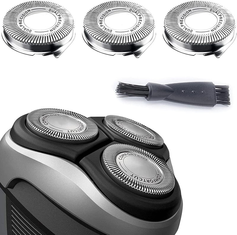 Suleto HQ8 Replacement Heads Compatible with Philip Aquatec Electric Shaver, HQ8 Heads Razor Blades New Upgraded for Aquatec Shavers HQ7100, HQ8160, AT810, PT720, PT860, 8892XL, 3-Pack & Brush