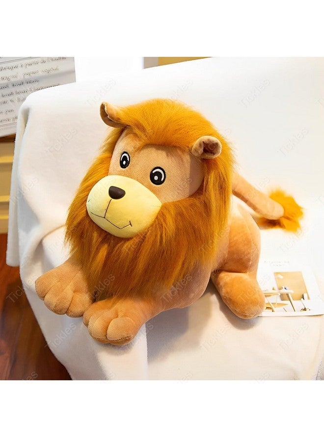 Tickles Tickles Sleeping Jungle Lion Leo Soft Stuffed Plush Animal Toy for Kids Boys & Girls (Size: 30 cm Color: Brown)  - Image 4