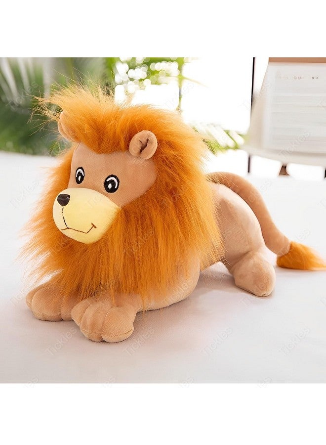 Tickles Tickles Sleeping Jungle Lion Leo Soft Stuffed Plush Animal Toy for Kids Boys & Girls (Size: 30 cm Color: Brown)  - Image 1