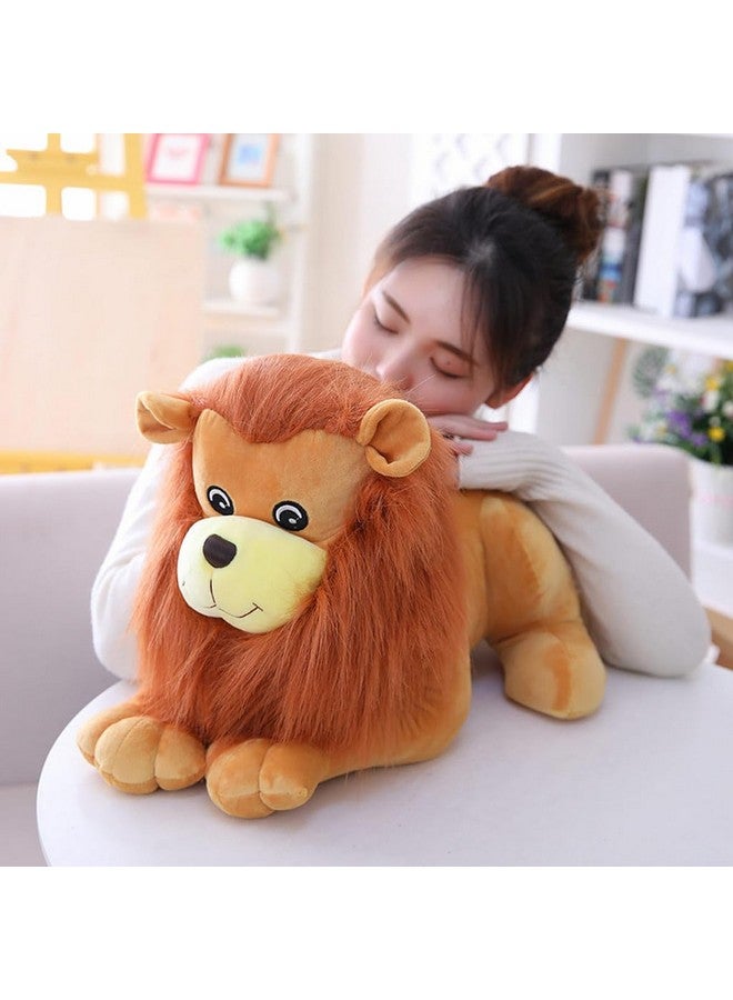 Tickles Tickles Sleeping Jungle Lion Leo Soft Stuffed Plush Animal Toy for Kids Boys & Girls (Size: 30 cm Color: Brown)  - Image 2