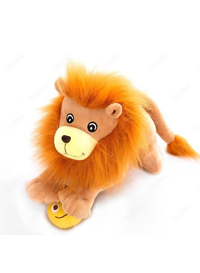 Tickles Tickles Sleeping Jungle Lion Leo Soft Stuffed Plush Animal Toy for Kids Boys & Girls (Size: 30 cm Color: Brown)  - Image 3
