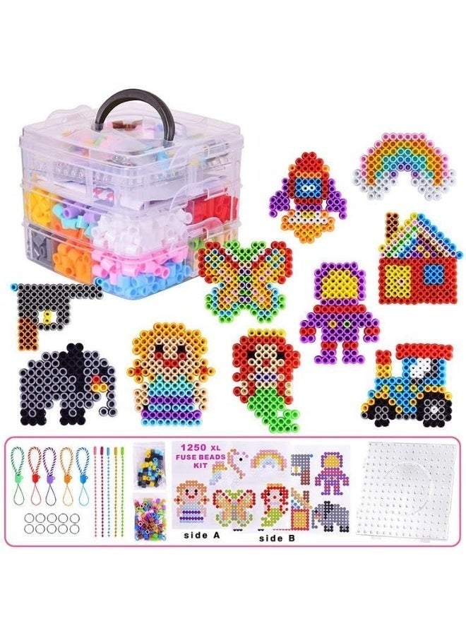 Arabest Fuse Beads Kit for Kids - 11000 Beads, 20 Colors, 5mm Craft Kit with Storage Box, Pegboards & Accessories, Arts & Crafts Set for Girls & Boys, DIY Creative Birthday Gifts - Image 1