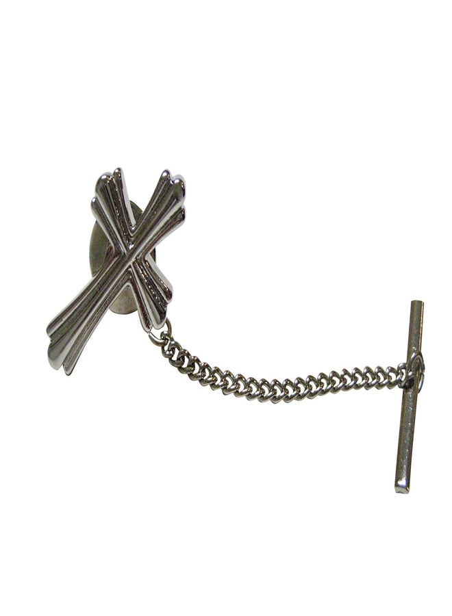 Kiola Designs Intricately Detailed Religious Cross Tie Tack - Image 1