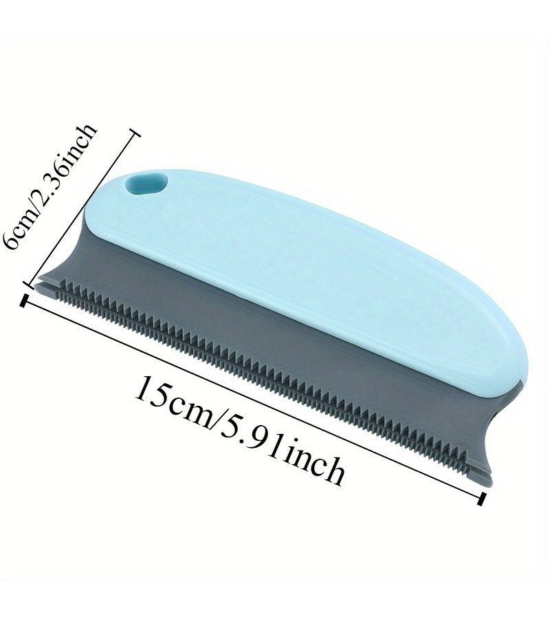 Light Blue Double Sided Pet Hair Removal Brush for Furniture and Carpets - Image 4