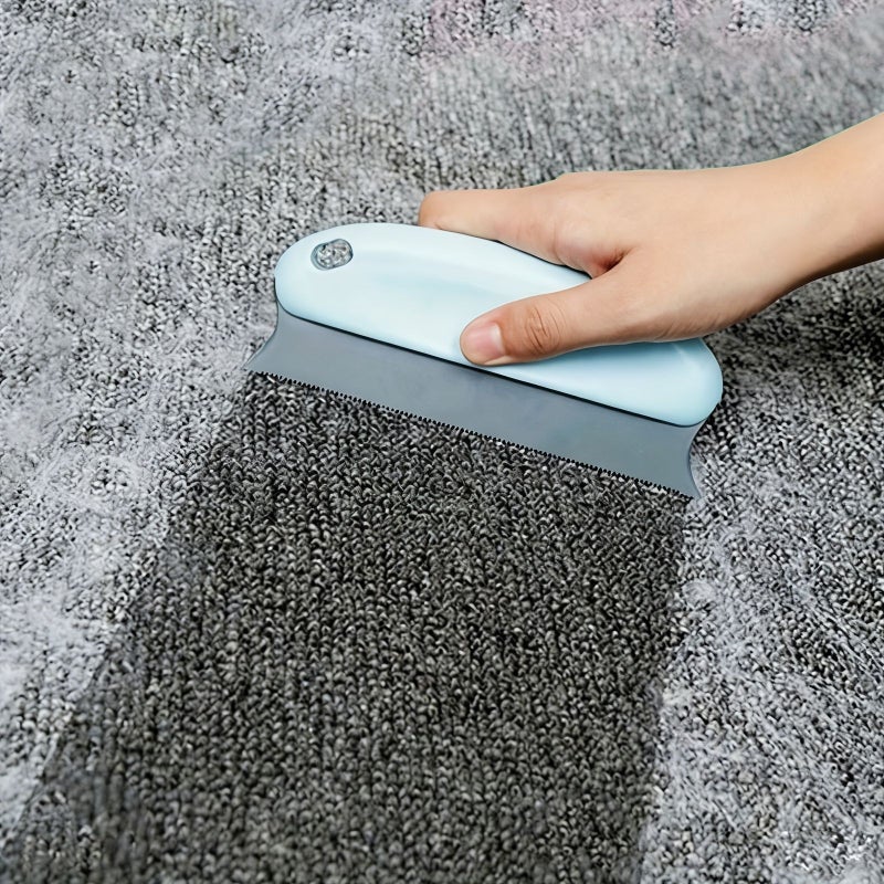 Light Blue Double Sided Pet Hair Removal Brush for Furniture and Carpets - Image 5