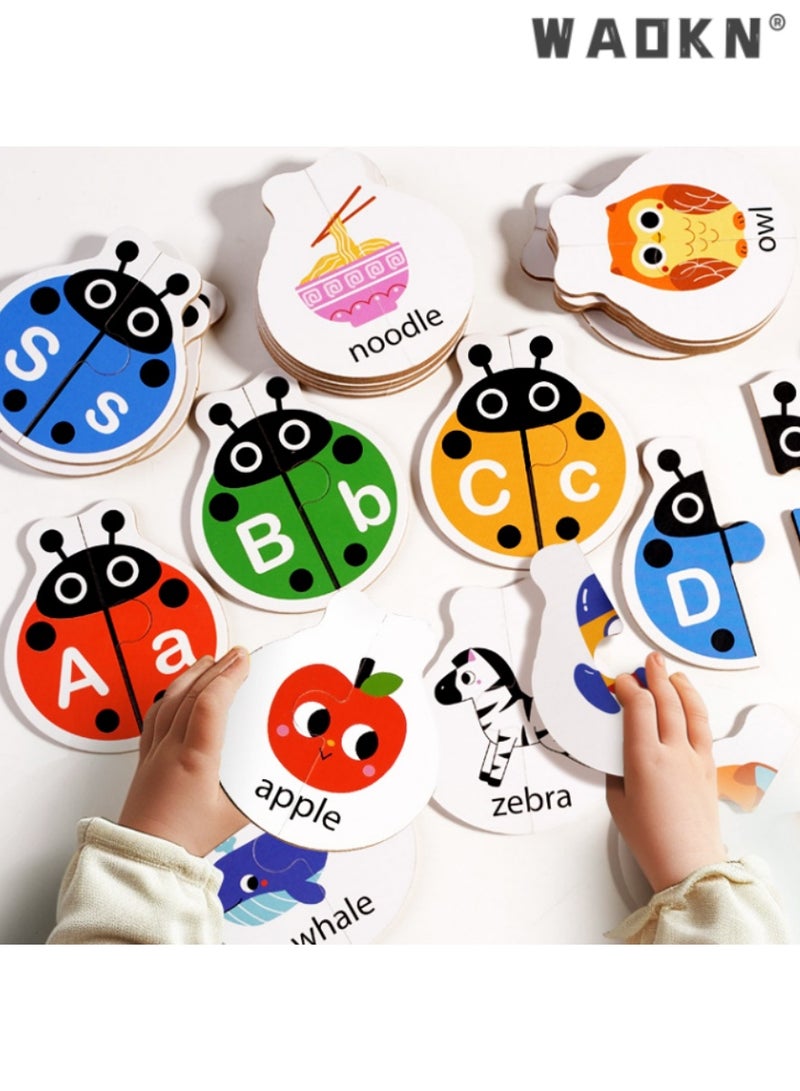 دبليو أيه أو كي أن أطفال الخنفساء موضوع الرسالة مطابقة لعبة ، لعبة تعليمية تناسب ، الخيار المثالي للتعلم المبكر والتعرف على الحروف الهجائية ، مثيرة للاهتمام وتفاعلية كلمة مطابقة بطاقات ، ومناسبة جدا للأطفال الصغار والأطفال ما قبل المدرسة - Image 5