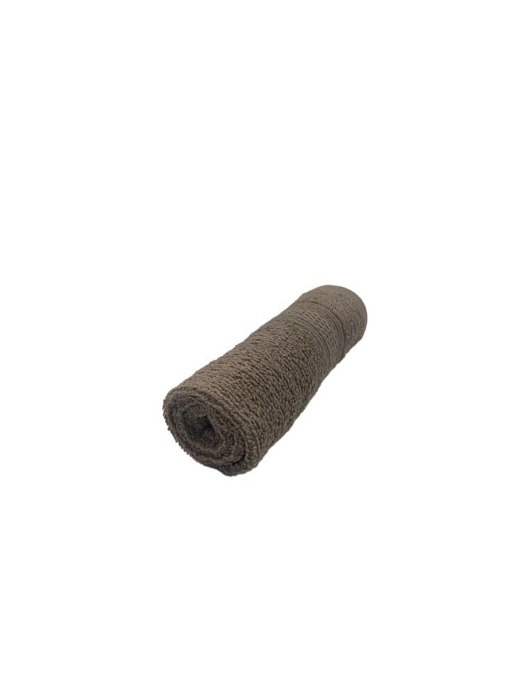 BYFT Daffodil (Dark Beige) Premium Face Towel (30x30Cm-Set of 1) Cotton, Highly Absorbent and Quick dry, Hotel and Spa Quality Bath linen with Stripe Diamond Dobby-500Gsm  - Image 3